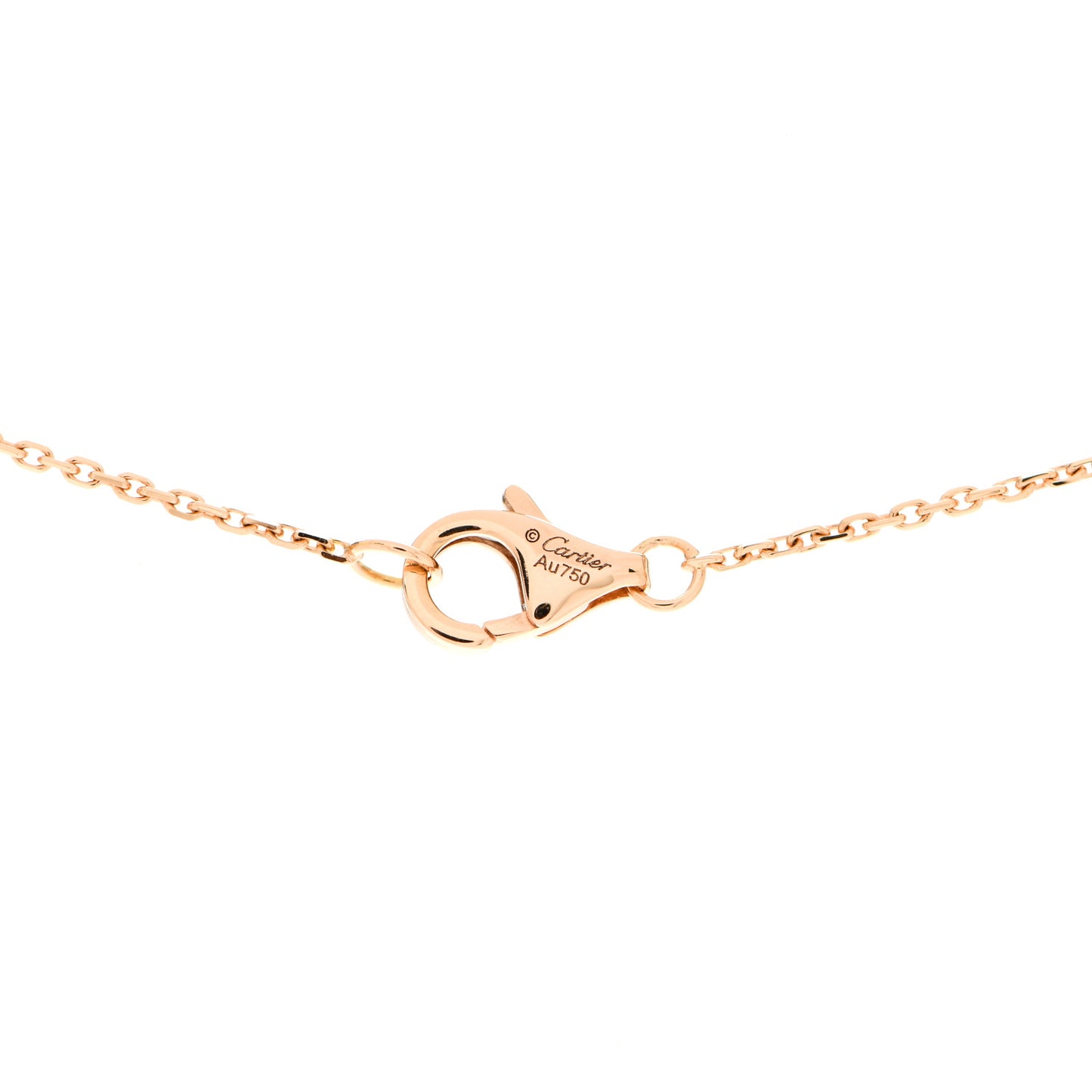 18K Pink Gold Diamond Pink Opal XS Amulette de Cartier Pendant Necklace
