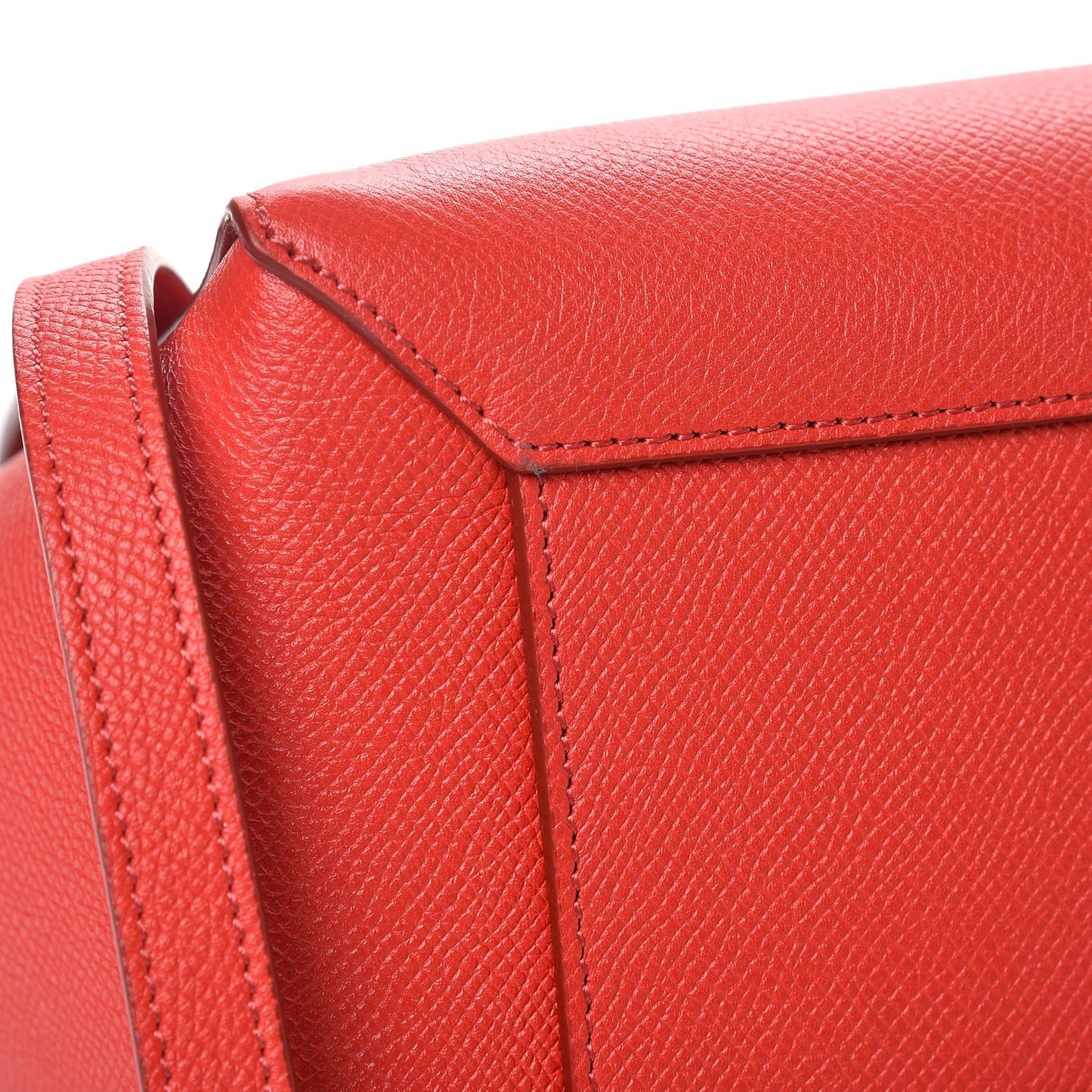Baby Grained Calfskin Micro Belt Bag Bright Red