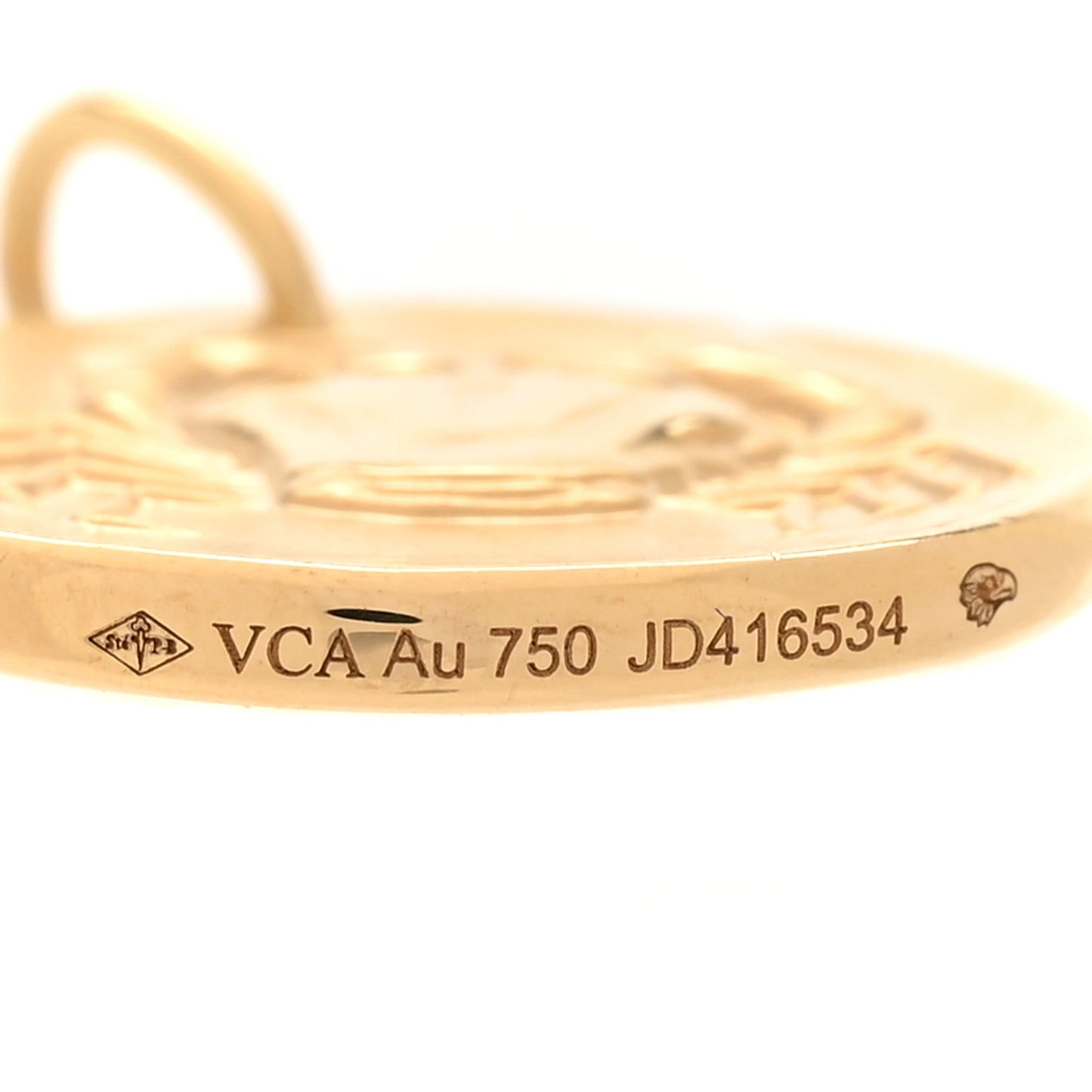 18K Yellow Gold Zodiac Cancer Pendant
