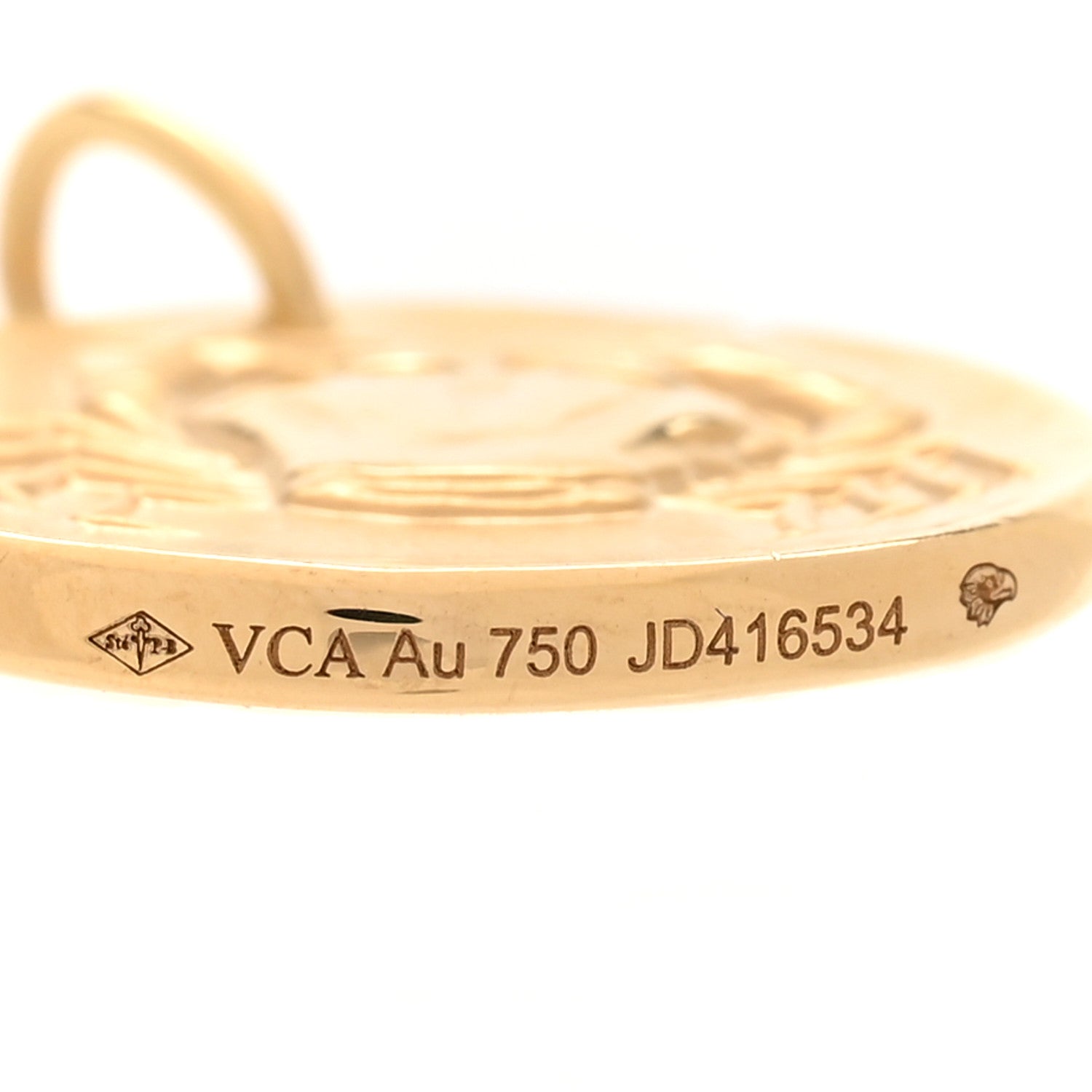 Van Cleef & Arpels 18K Yellow Gold Zodiac Cancer Pendant 3 of 4