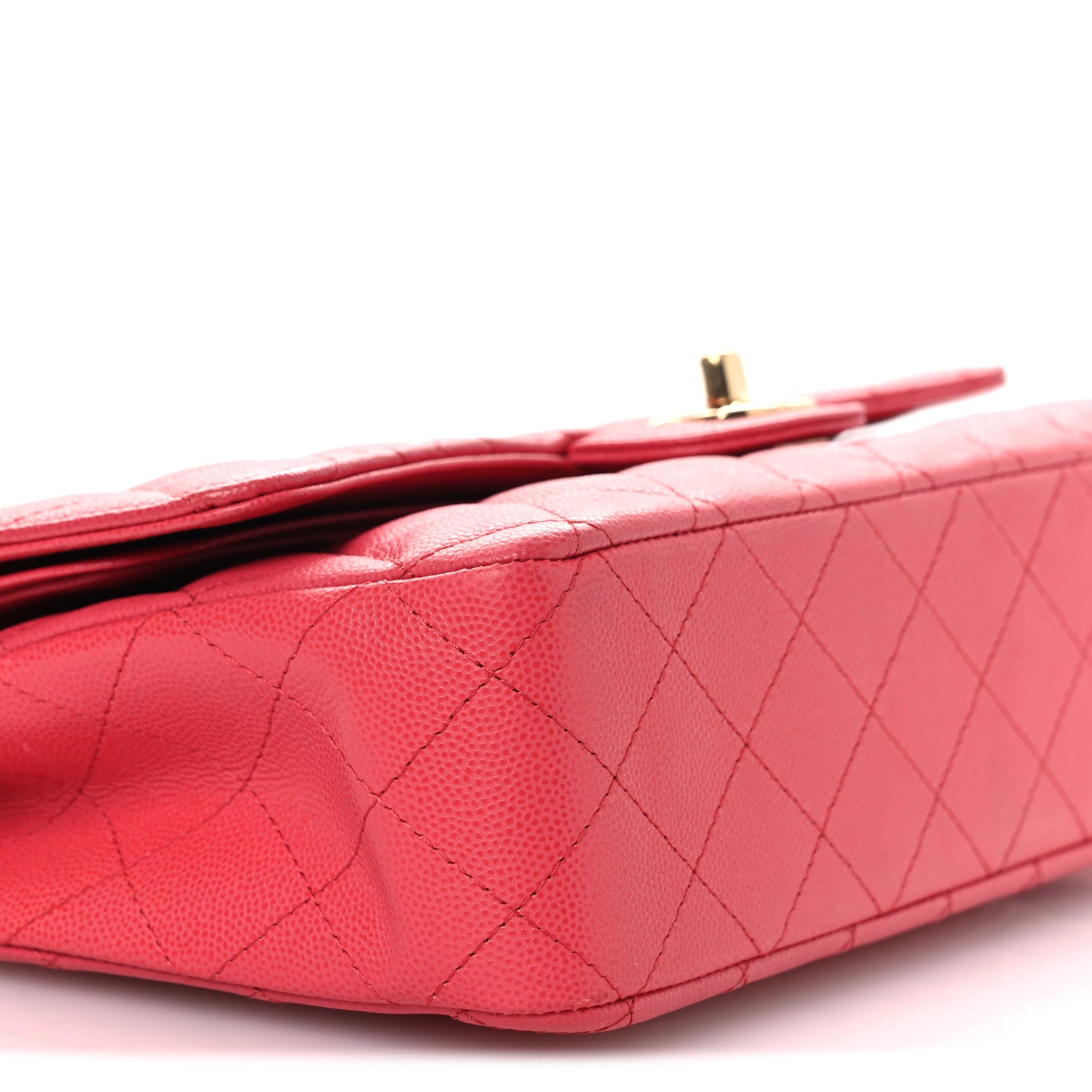 Chanel Caviar Quilted Medium Double Flap Dark Pink 9 of 12