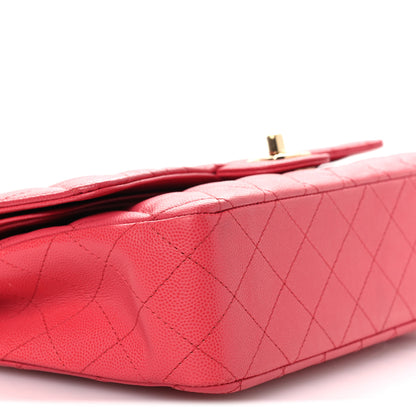 Chanel Caviar Quilted Medium Double Flap Dark Pink 9 of 12