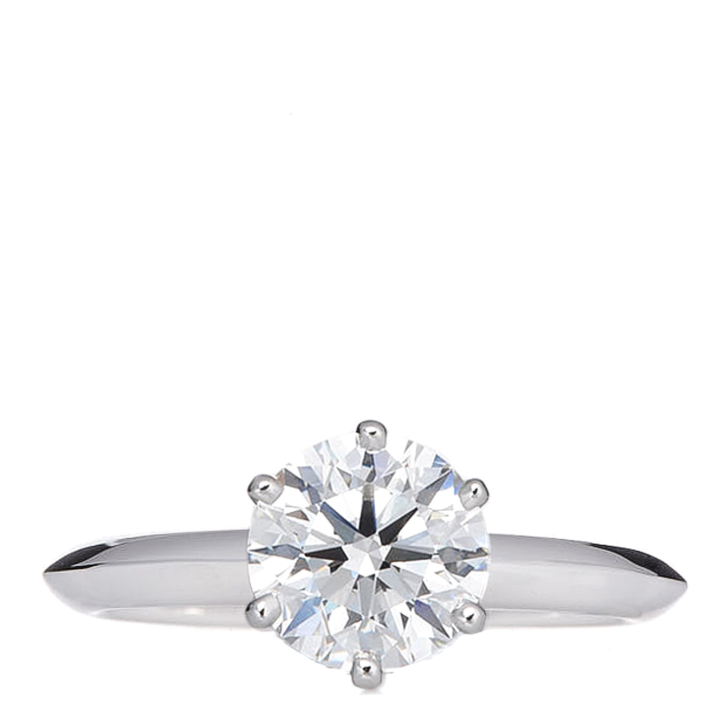 Platinum Diamond 1.29ct Solitaire Engagement Ring 49 5