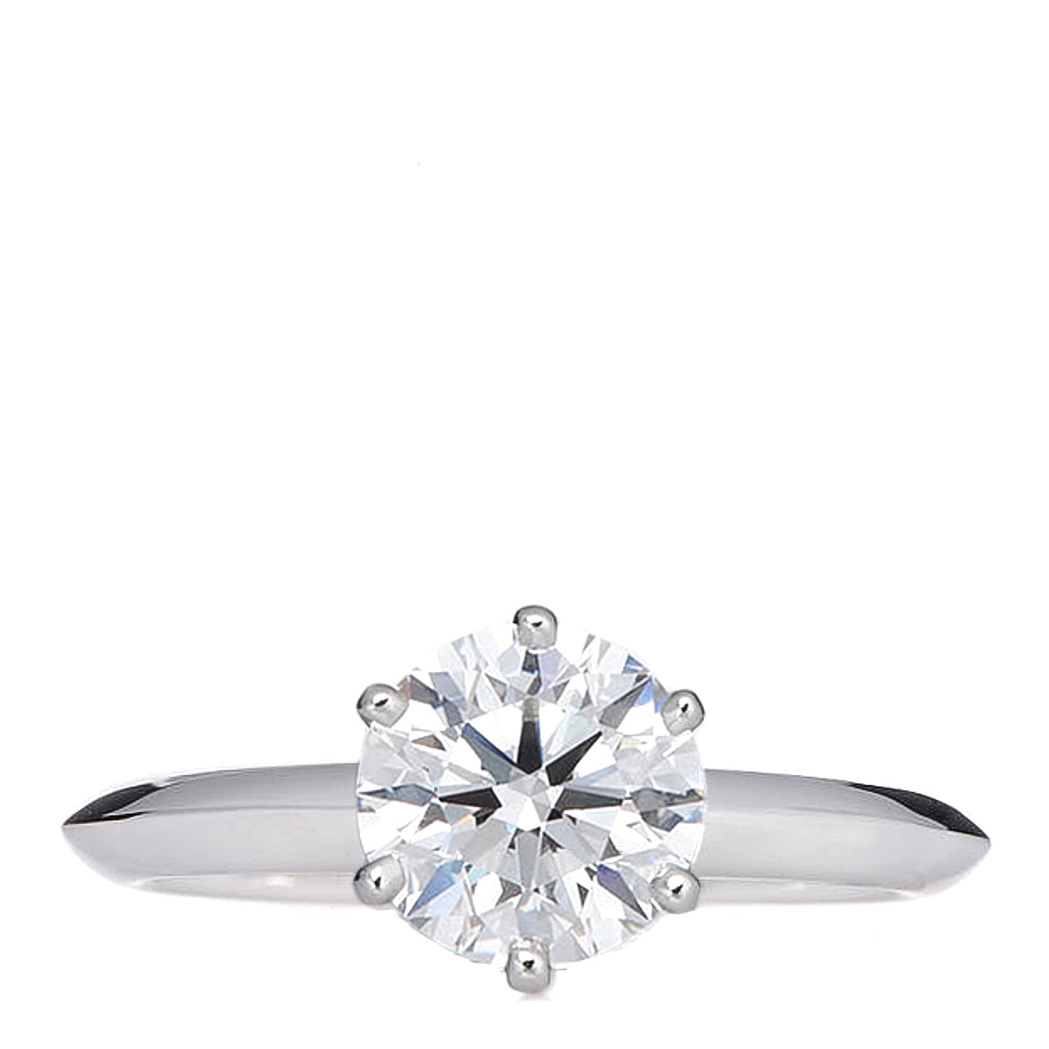 Tiffany Platinum Diamond 1.29ct Solitaire Engagement Ring 49 5 1 of 7