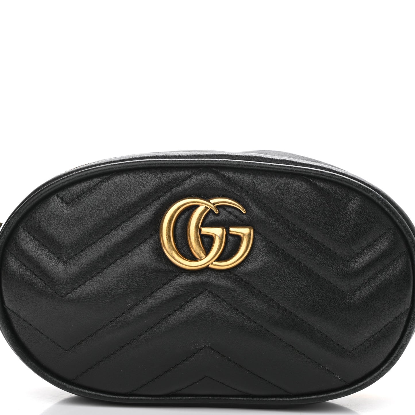 Calfskin Matelasse GG Marmont Belt Bag 95 38 Black