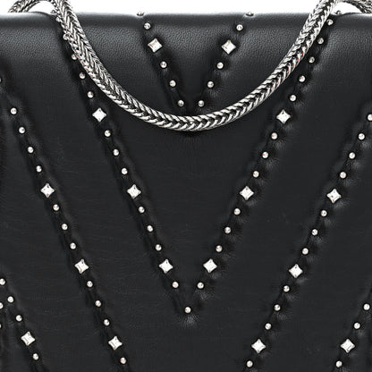 MCM Lambskin Diamond Disco Flap Crossbody Bag Black 10 of 14