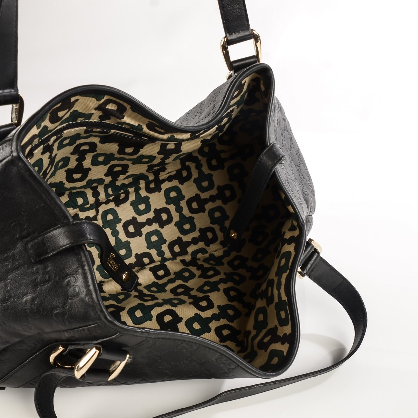 Guccissima Medium Abbey Shoulder Bag Black