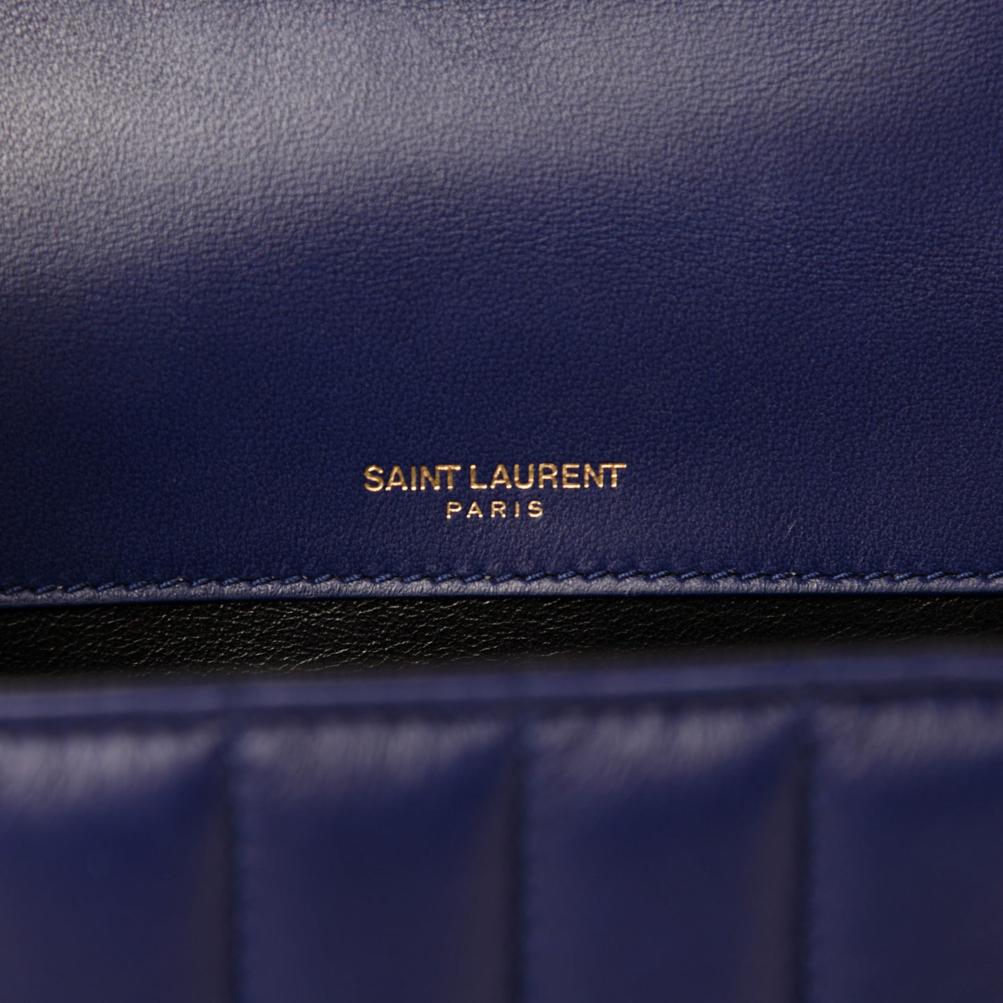 Lambskin Matelasse Monogram Medium Vicky Chain Bag Blue