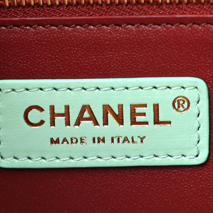 Chanel Calfskin Crocodile Embossed Archetype Small Shopping Tote Green 6 of 11