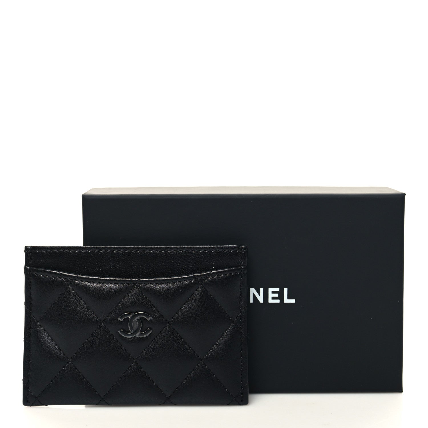 Chanel Lambskin Quilted Card Holder Black 10 of 10