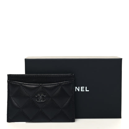 Chanel Lambskin Quilted Card Holder Black 10 of 10