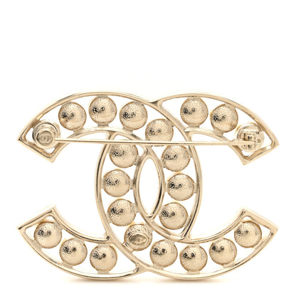 Chanel Pearl CC Brooch Light Gold 3 of 5