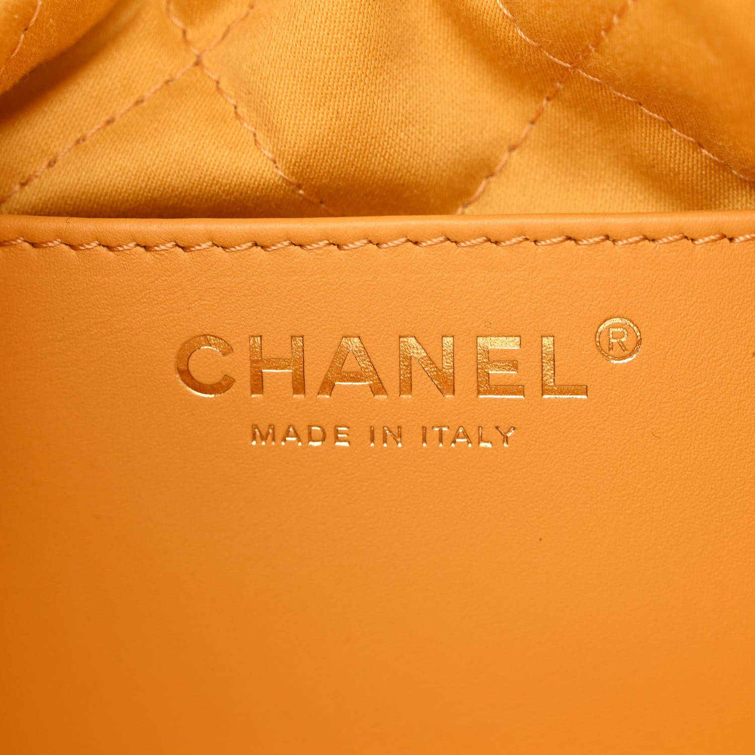 Chanel Shiny Calfskin Quilted Mini Chanel 22 Yellow 6 of 10