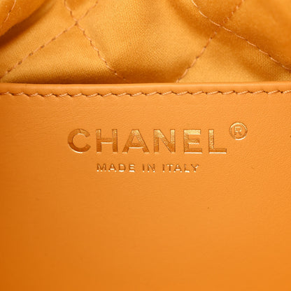 Chanel Shiny Calfskin Quilted Mini Chanel 22 Yellow 6 of 10