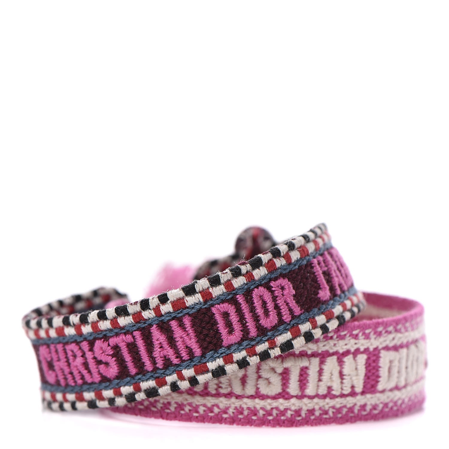 Christian Dior Woven Cotton J'Adior Friendship Bracelet Set Purple Rose 1 of 4