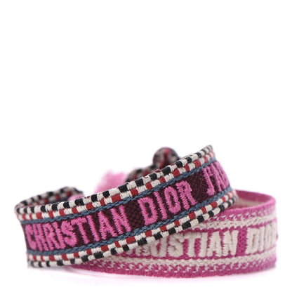 Christian Dior Woven Cotton J'Adior Friendship Bracelet Set Purple Rose 1 of 4