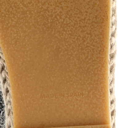 Chanel Tweed Sequin CC Espadrilles 37 Black White 7 of 10