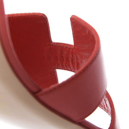 Hermes Calfskin Oasis Sandals 39 Rouge Corazon 9 of 10