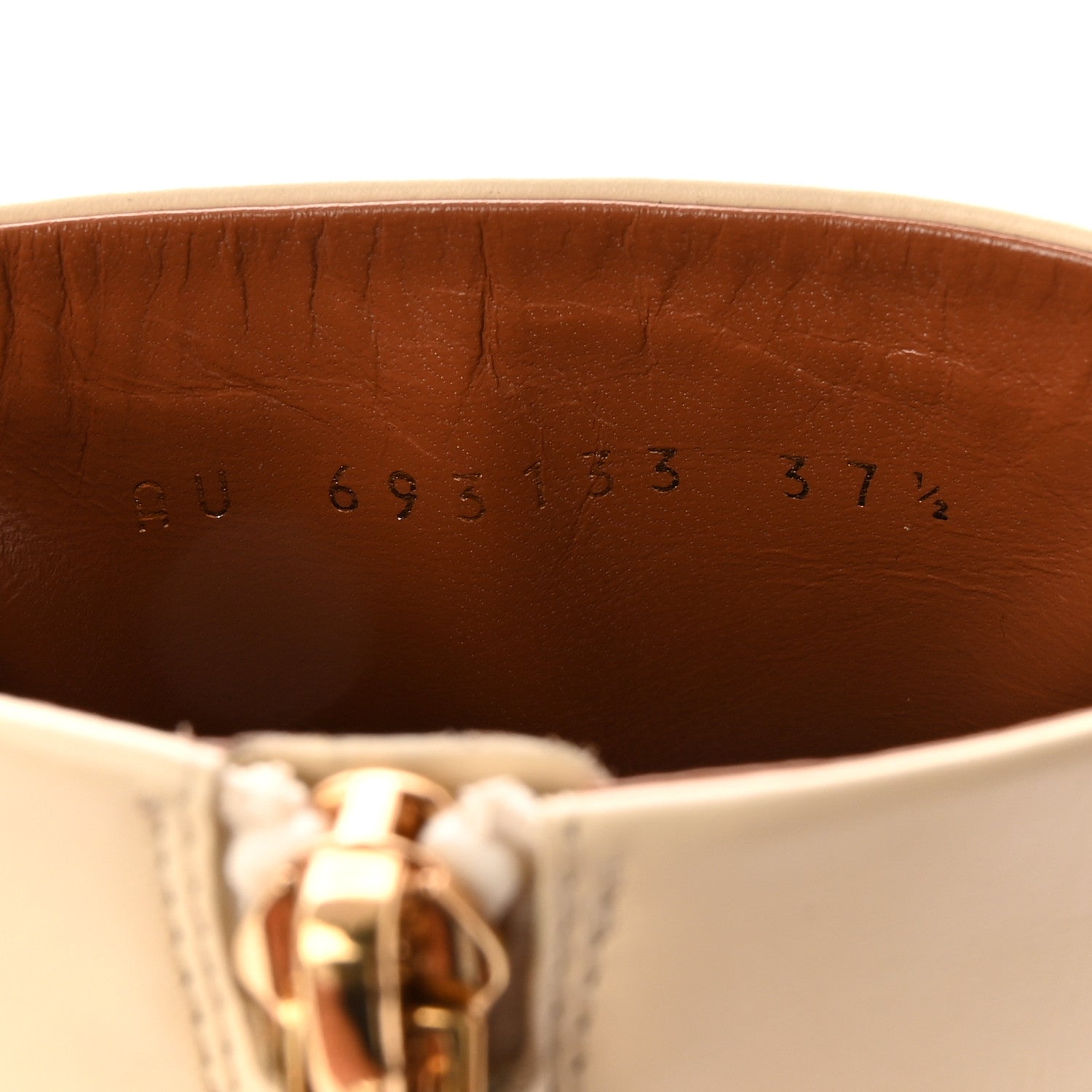 Saint Laurent Calfskin Opyum 110 Ankle Boots 37.5 Real Beige 9 of 10
