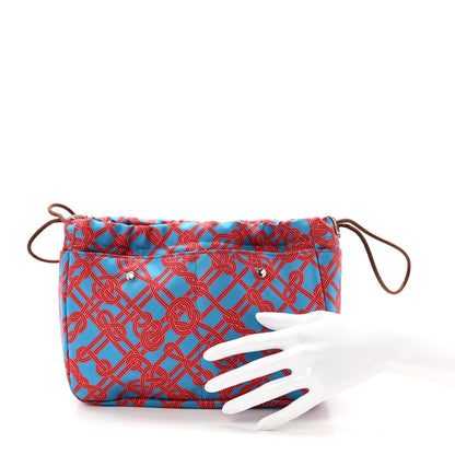 Hermes Silk Barenia Noeud Marin Fourbi 25 MM Pouch Rouge de Coeur Fauve 2 of 7