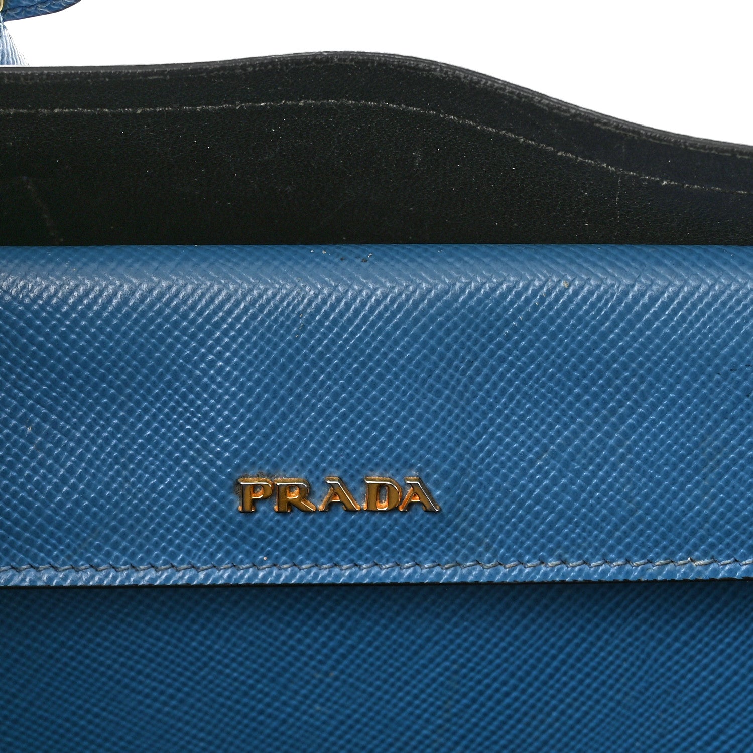 Prada Saffiano Cuir Medium Double Bag Cobalto 6 of 17
