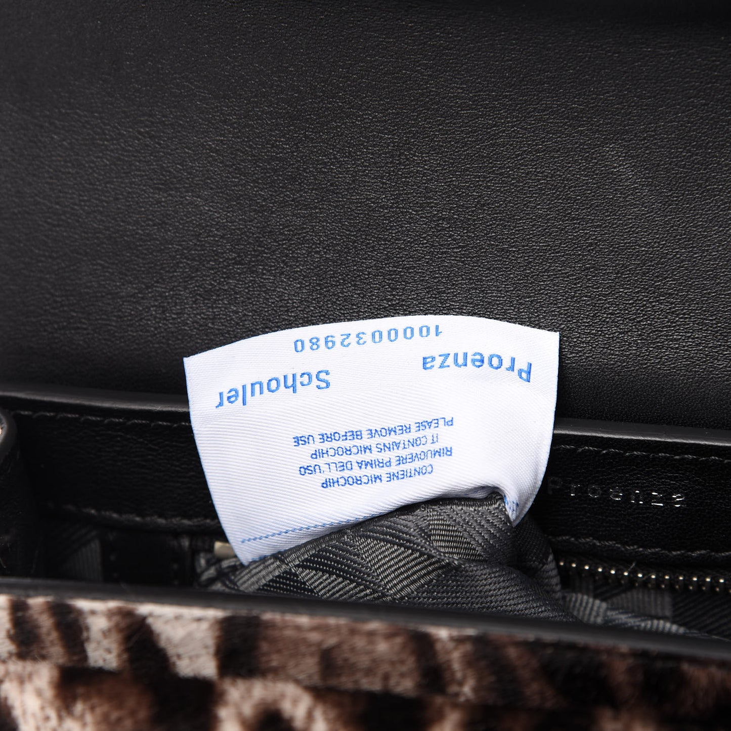 Calf Hair Leopard Print Mini PS11 Classic Shoulder Bag Black