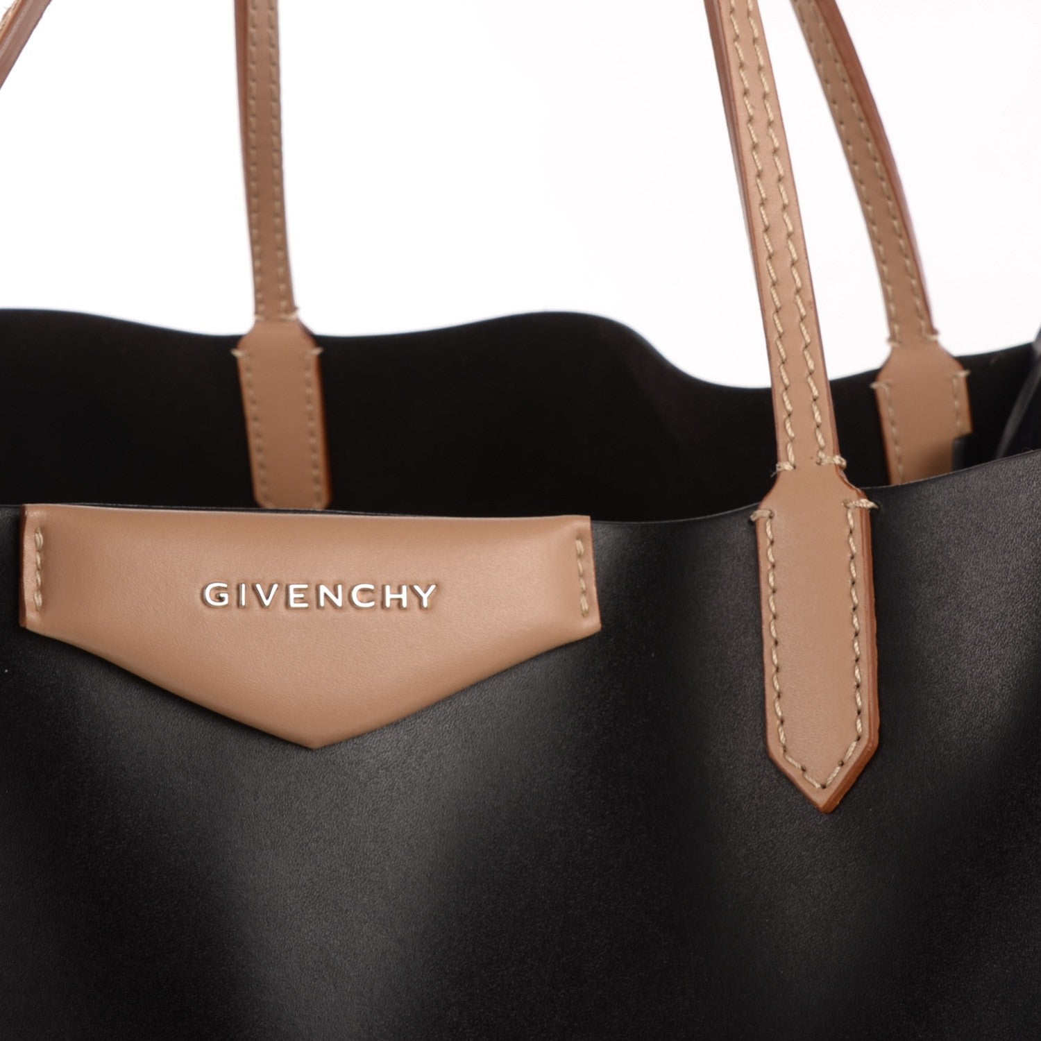 Givenchy Calfskin Large Antigona Tote Black Beige 9 of 10