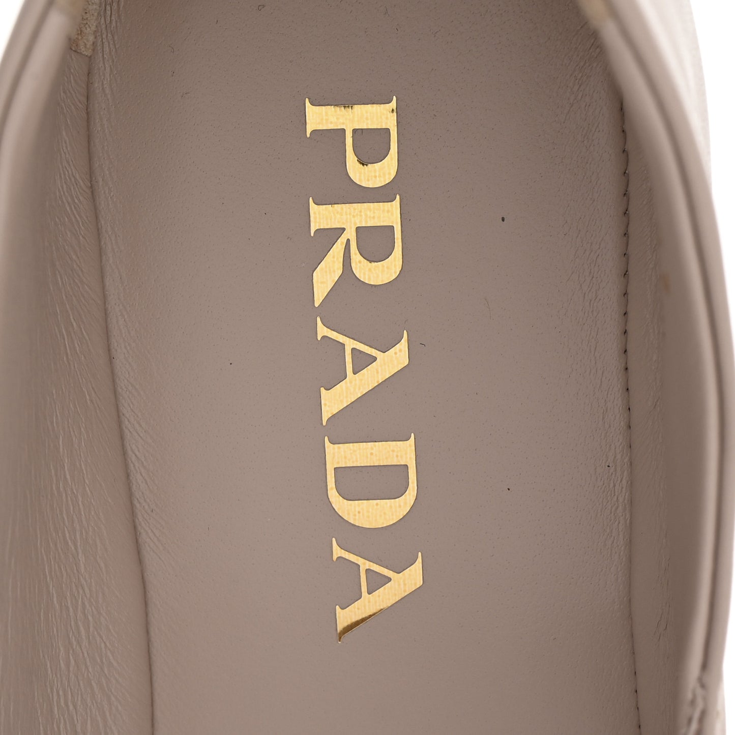Nappa Triangle Logo Ballerina Flats 37 Powder Pink