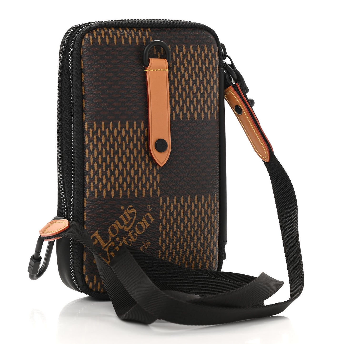 X NIGO Giant Damier Ebene Tortoise Double Phone Pouch