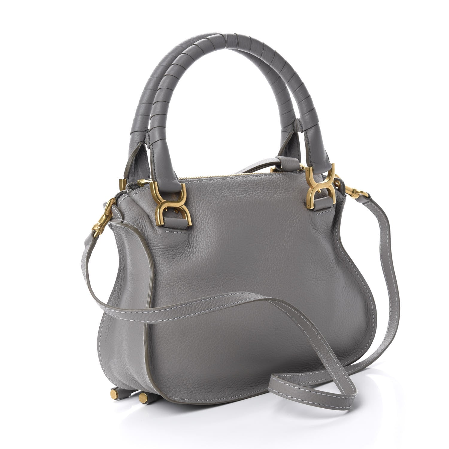 Chloe Calfskin Small Marcie Satchel Cashmere Grey 4 of 12