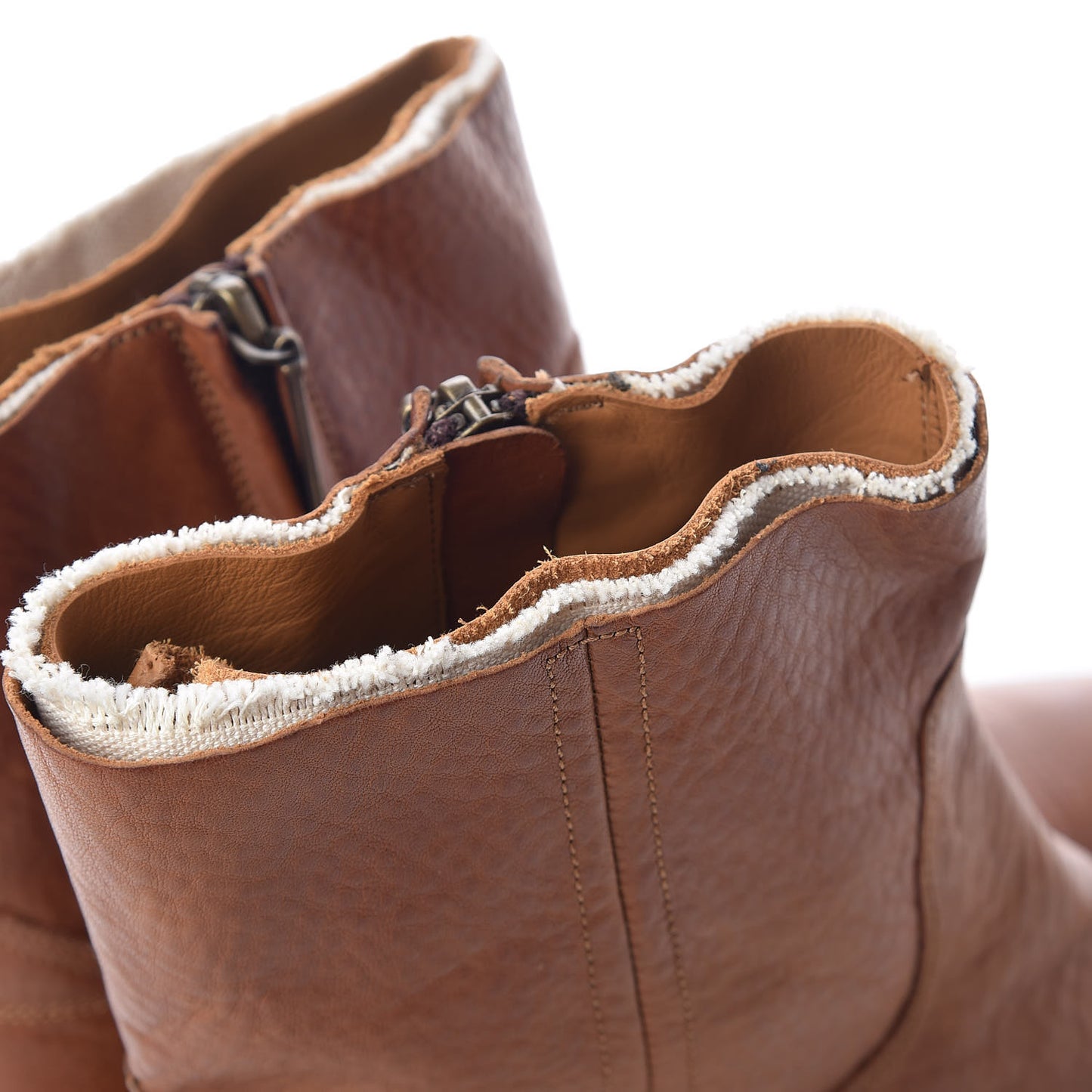 Calfskin Theo Ankle Boots 38.5 Cognac
