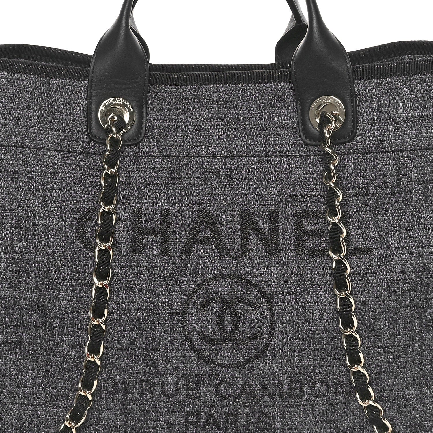 Chanel Lurex Boucle Medium Deauville Tote Black 5 of 10