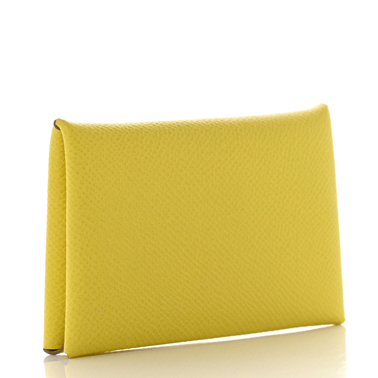 Hermes Epsom Calvi Card Case Lime 3 of 8