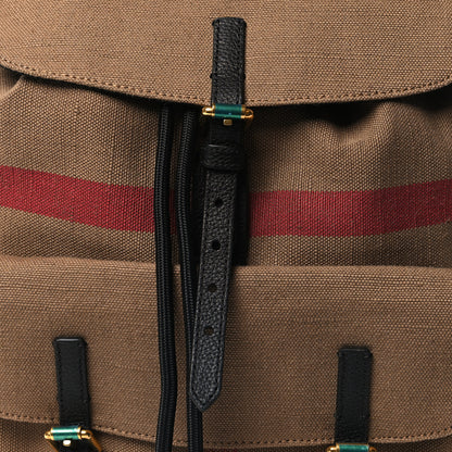 Burberry Canvas Mega Check Small Brookdale Backpack Black 7 of 9