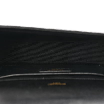 Saint Laurent Grain De Poudre Textured Mixed Matelasse Triquilt Medium Monogram Satchel Black 5 of 19