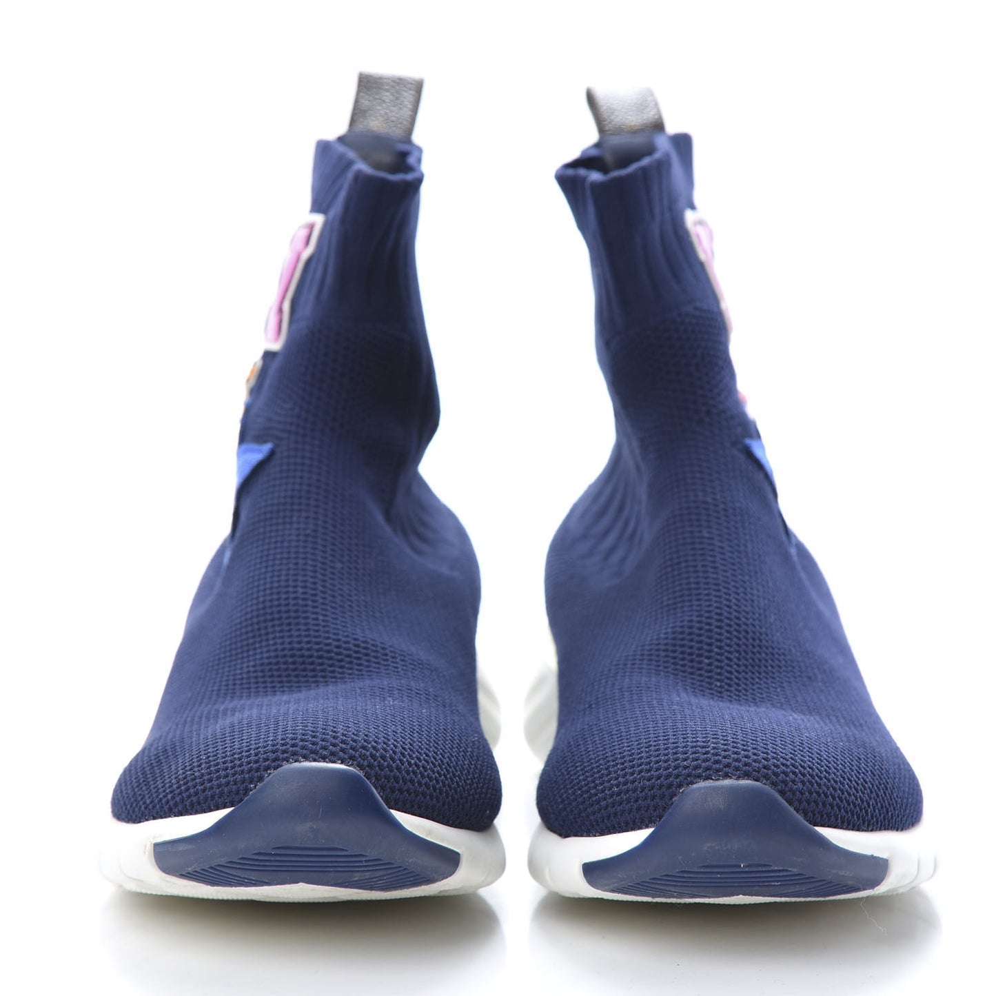 Stretch Fabric LV Black Heart Sock Sneaker 38.5 Marine