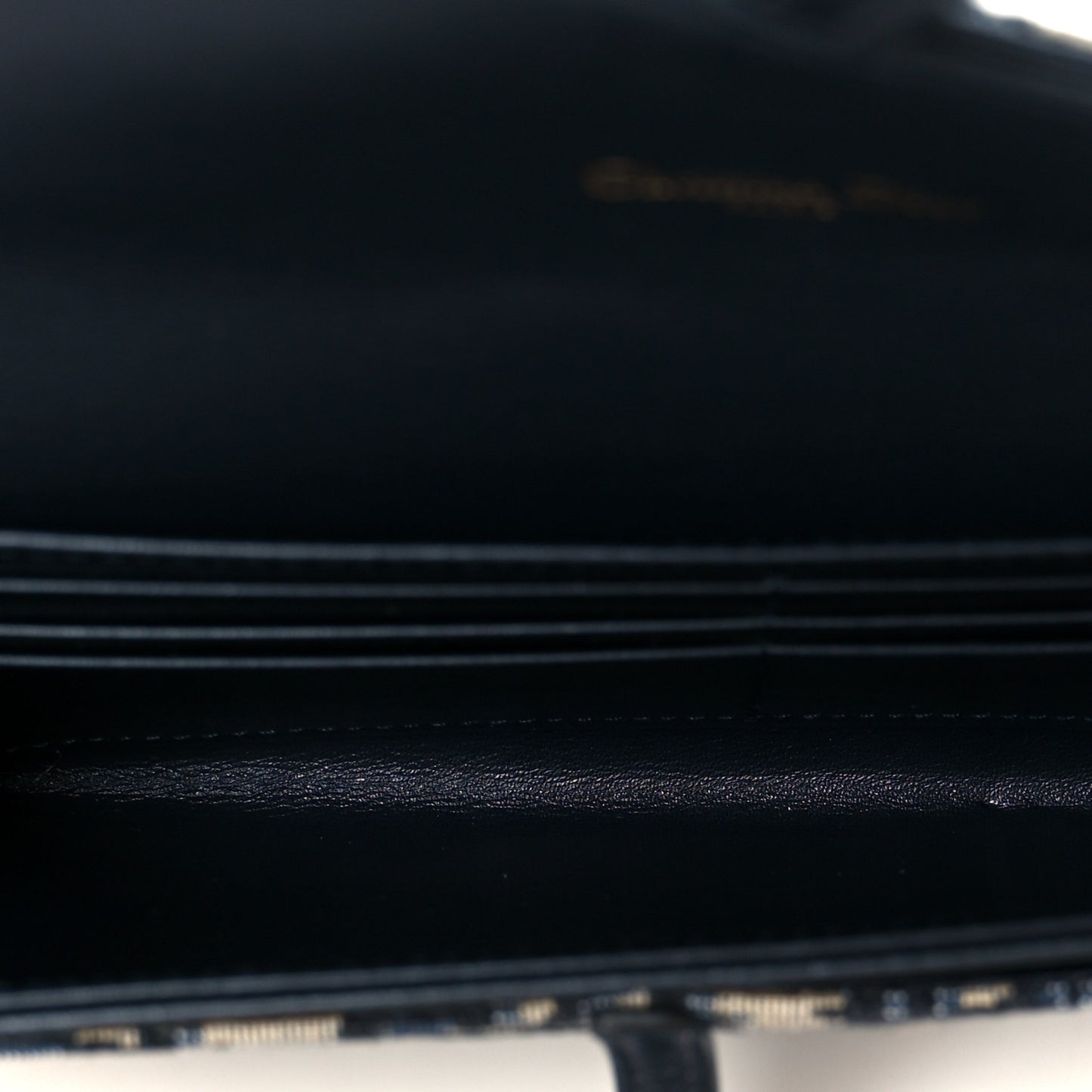Oblique Saddle Chain Long Wallet Blue