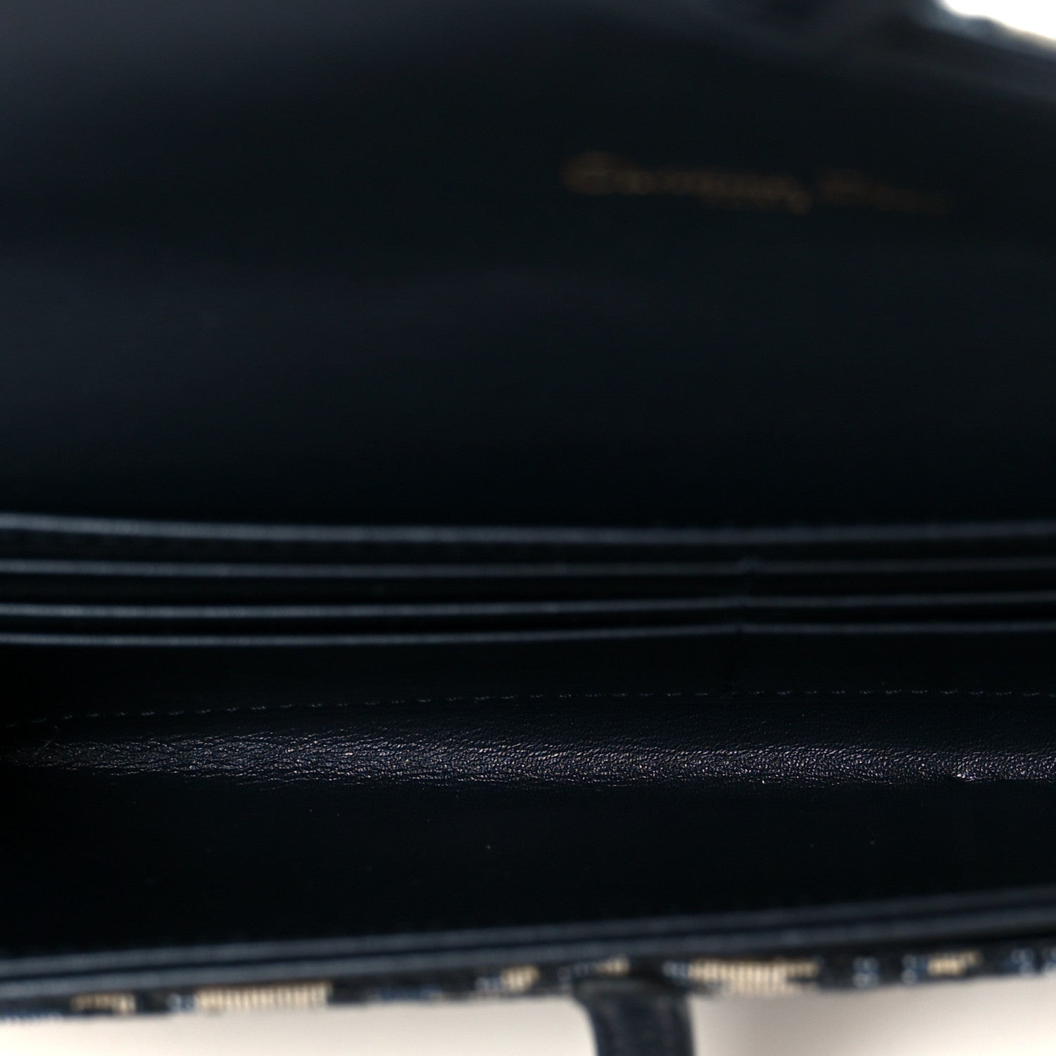 Christian Dior Oblique Saddle Chain Long Wallet Blue 6 of 14