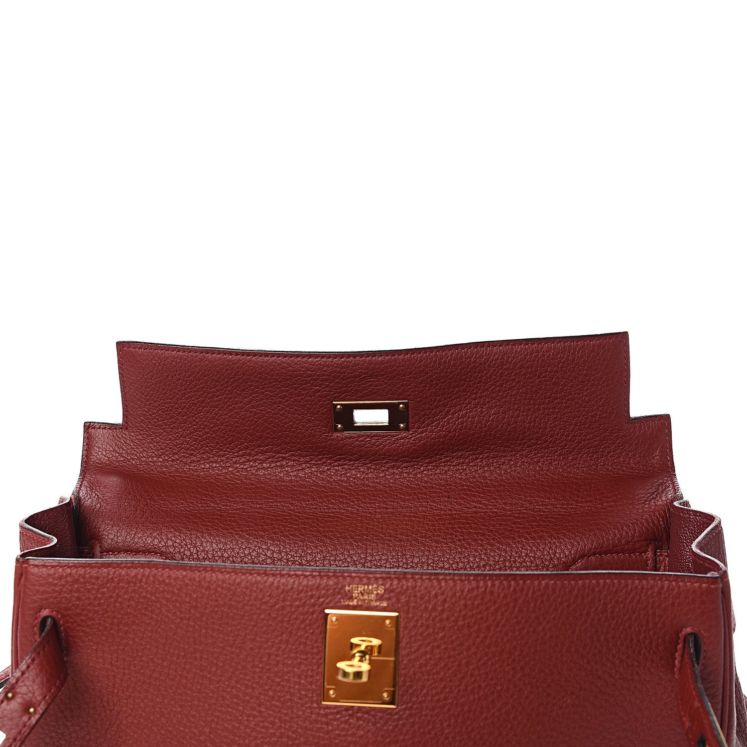 Hermes Taurillon Clemence Retourne Kelly 32 Rouge H 28 of 35