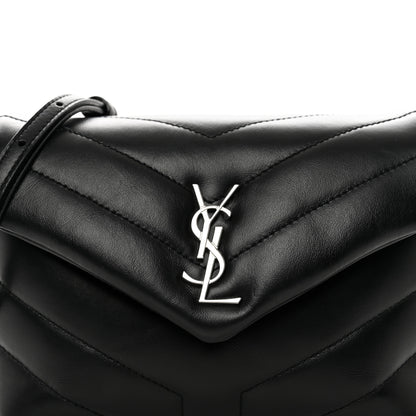 Saint Laurent Calfskin Y Quilted Monogram Toy Loulou Crossbody Bag Black 5 of 10