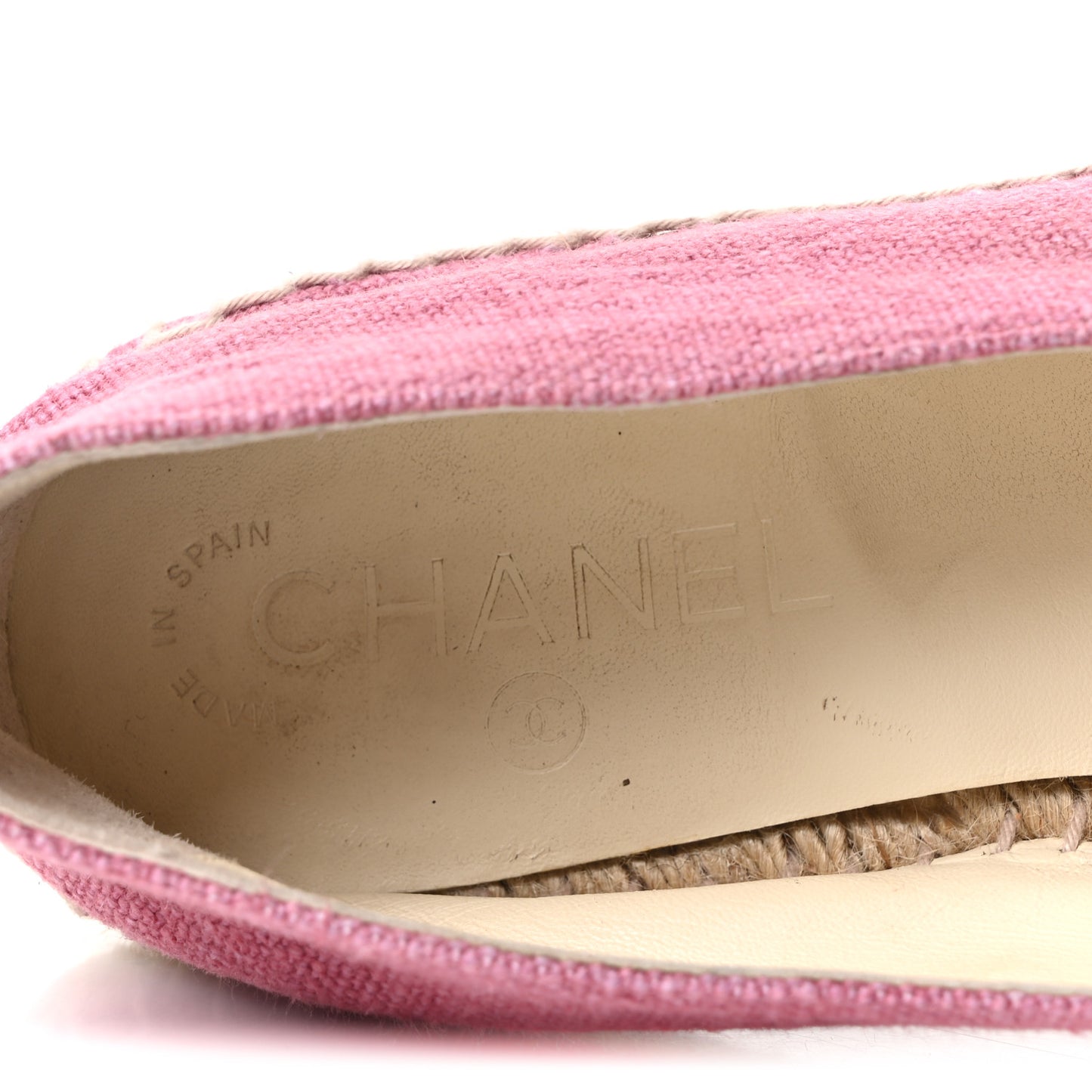 Linen CC Espadrilles 41 Pink Black