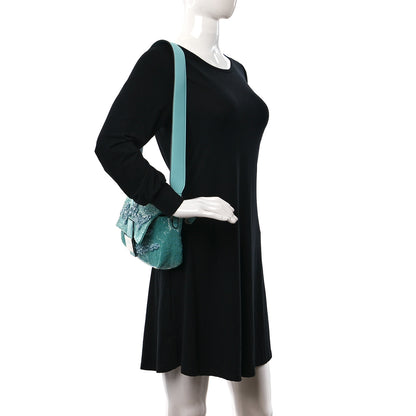 Fendi Rolling Stone Vitello Seta Bead Embroidered Re-Edition Baguette Spring Turquoise 2 of 8