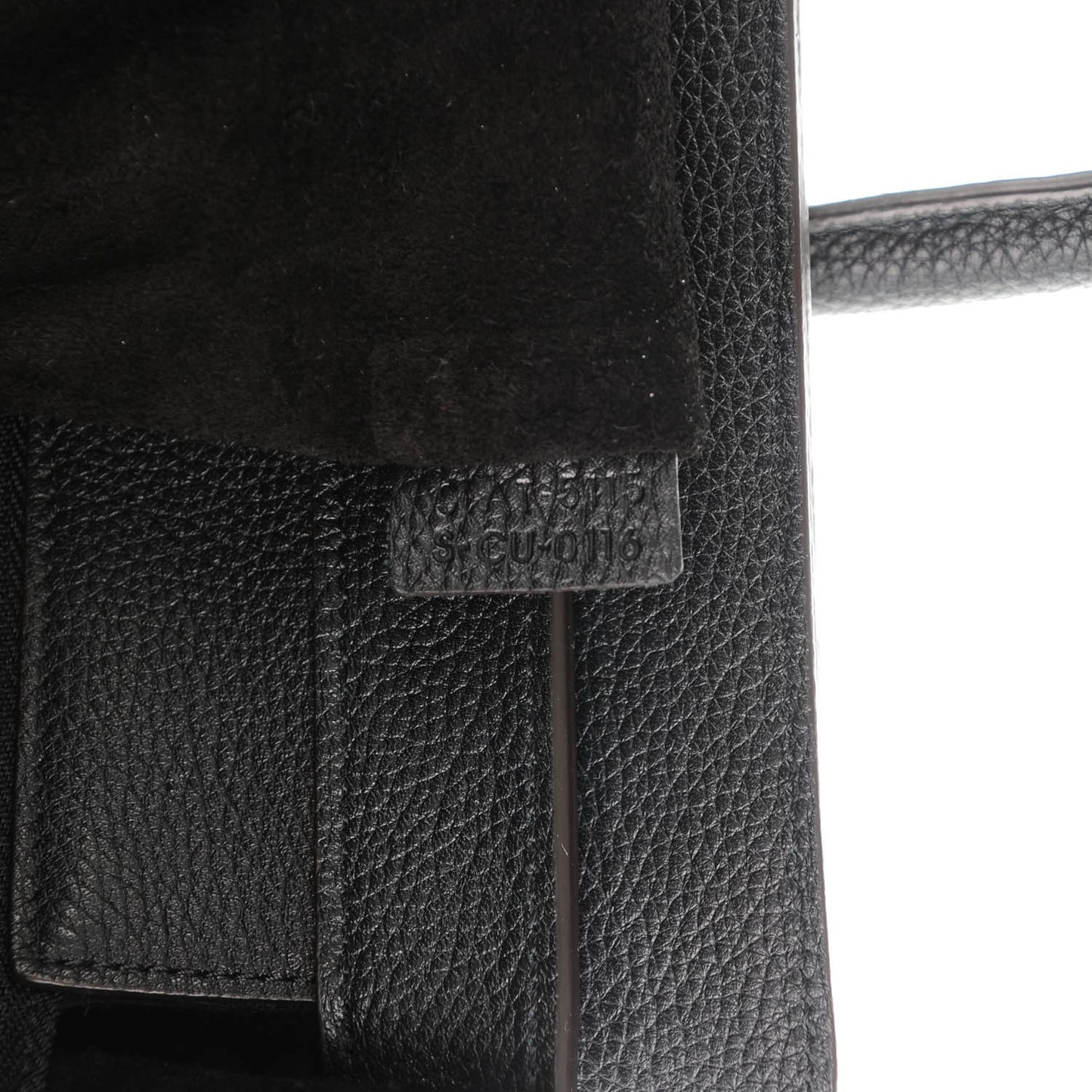 Drummed Calfskin Mini Luggage Black