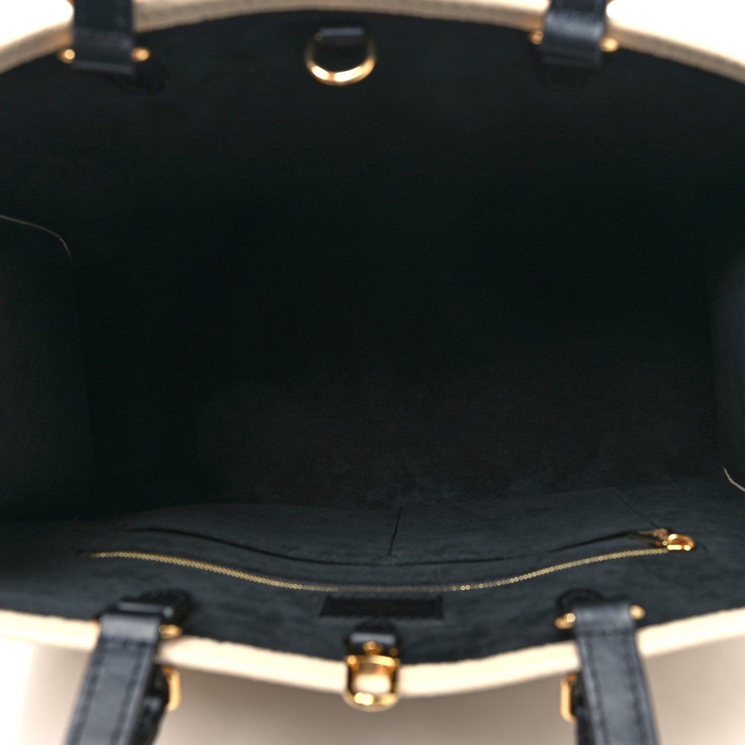 Louis Vuitton Empreinte Monogram Giant Broderies Onthego MM Cream Black 5 of 11