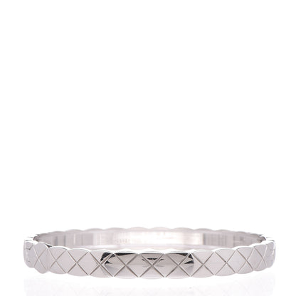 Chanel 18K White Gold Diamond Coco Crush Bracelet M 4 of 6