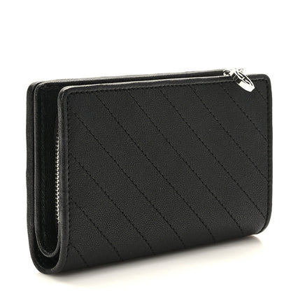 Gucci Sakai Be Green Calfskin Diagonal Stitched Blondie Travel Wallet Black 3 of 8