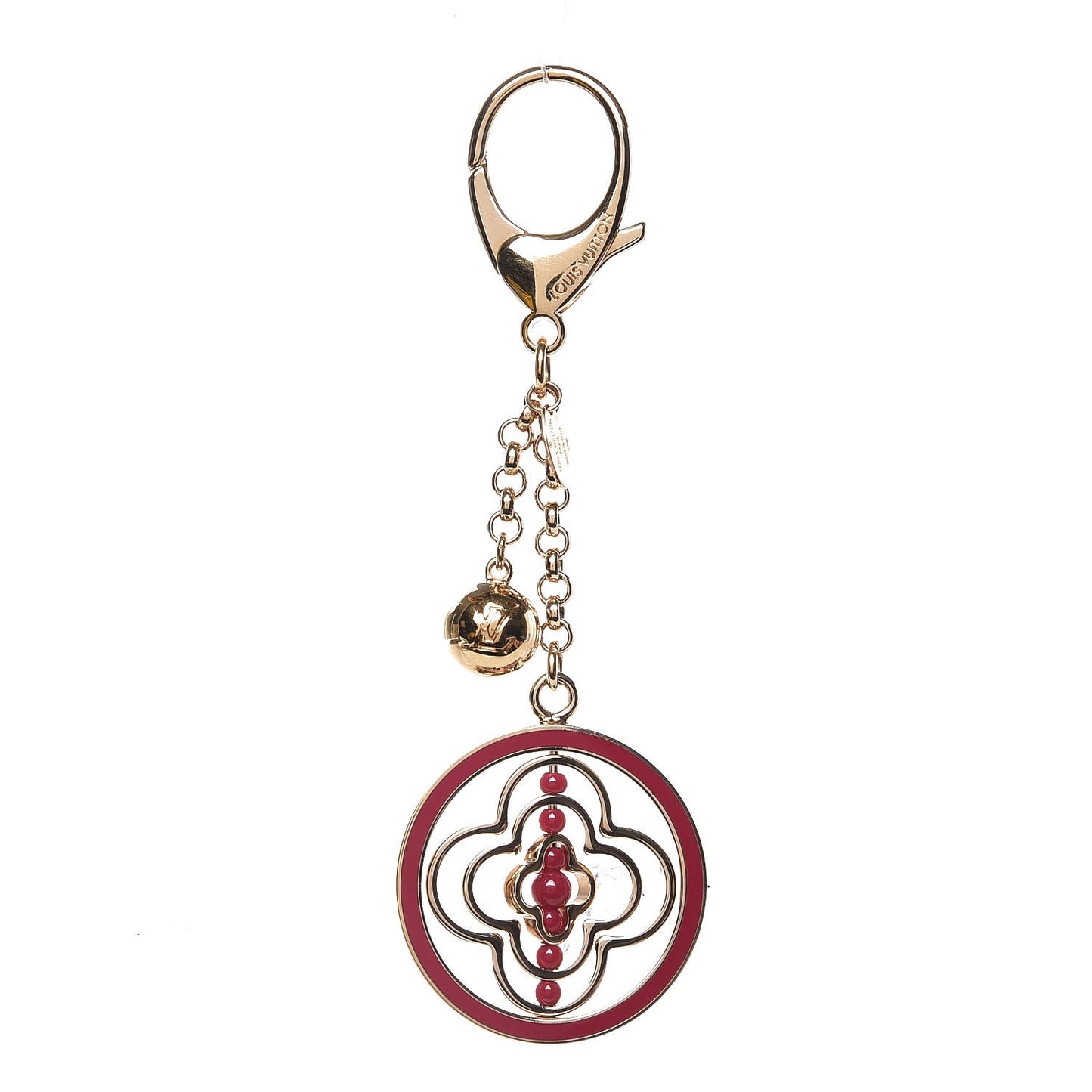Whirly Flower Bag Charm Rose Indien