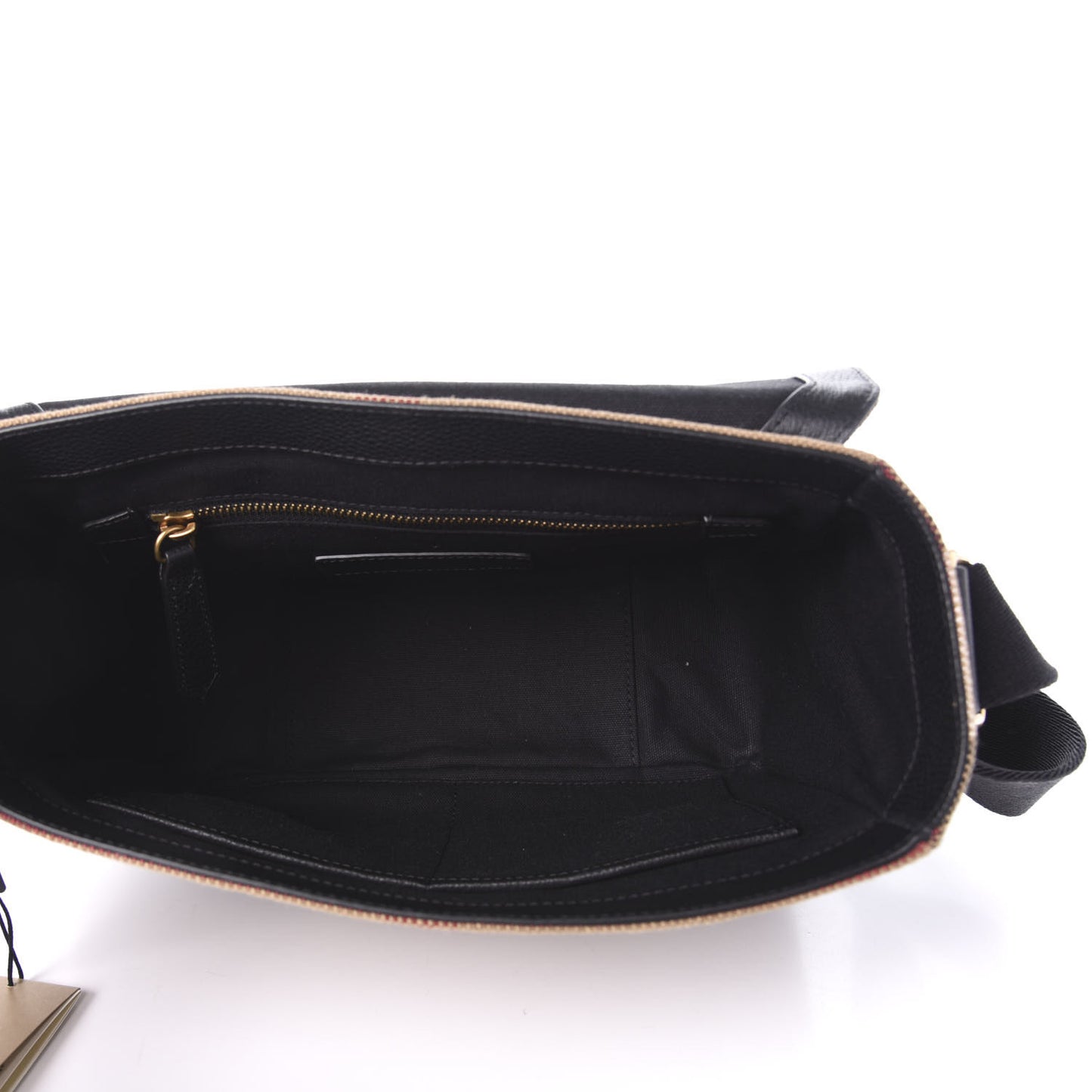 Canvas Mega Check Large Baildon Messenger Bag Black