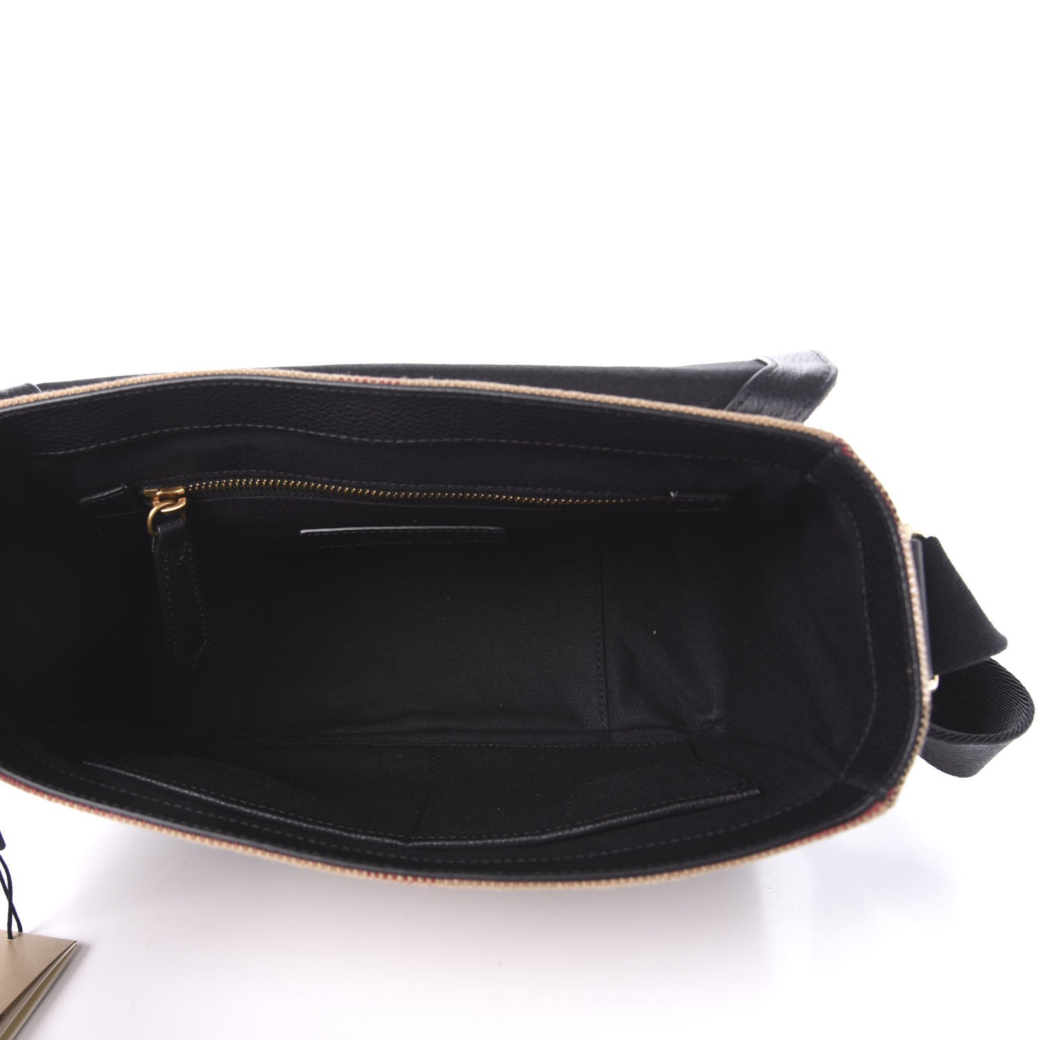 Burberry Canvas Mega Check Large Baildon Messenger Bag Black 5 of 9