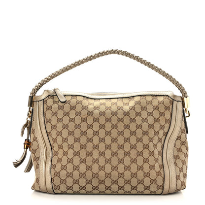 Gucci Monogram Medium Bella Hobo Gold 1 of 9